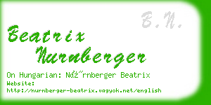 beatrix nurnberger business card